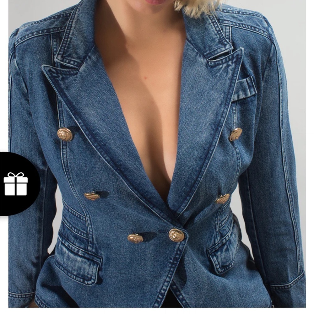 Zcrave NWOT Double-Breasted Woman’s Denim Blazer